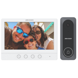 HIKVISION - DS-KIS212T  KIT θυροτηλεόρασης μιας κλήσης 4 καλωδίων με ανάλυση 1024x600.