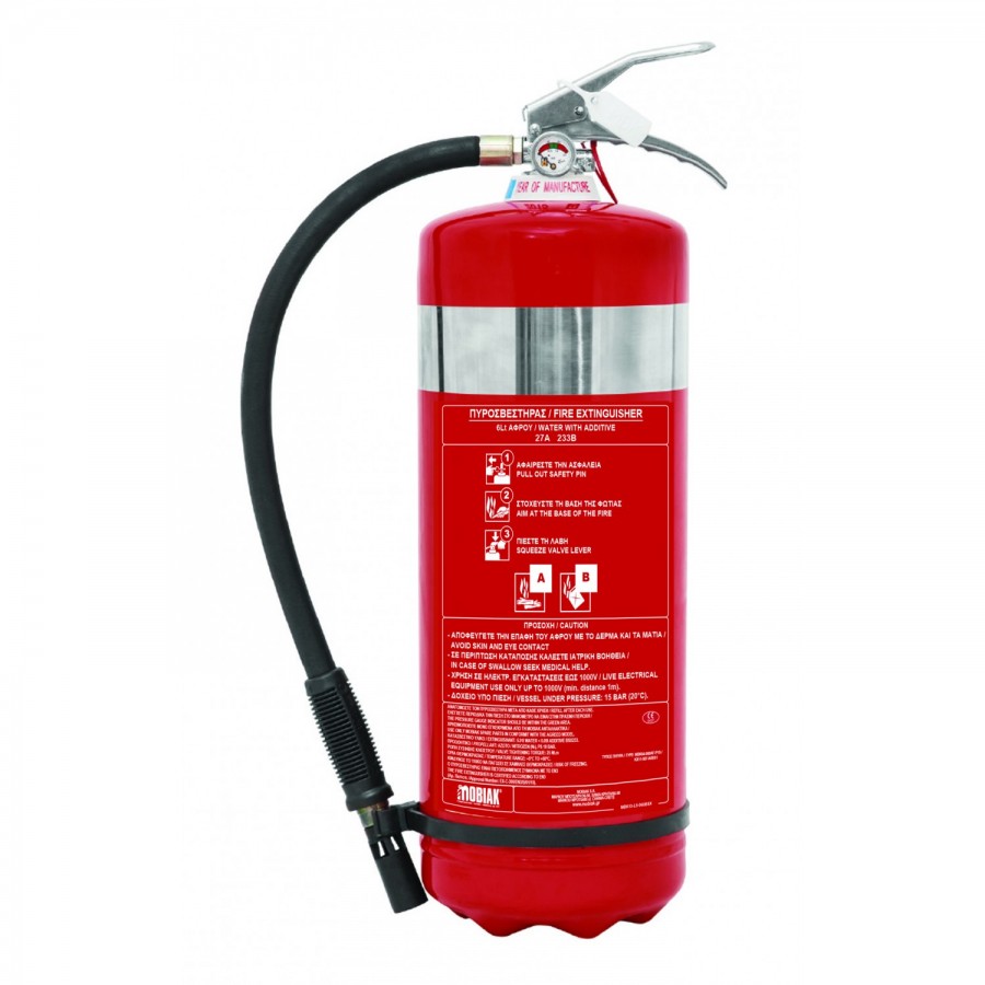 Πυροσβεστήρας αφρού INOX 6lt με μεταλλική βάση - ΔΩΡΕΑΝ ΠΑΡΑΔΟΣΗ ΣΕ ΜΕΤΑΦΟΡΙΚΗ